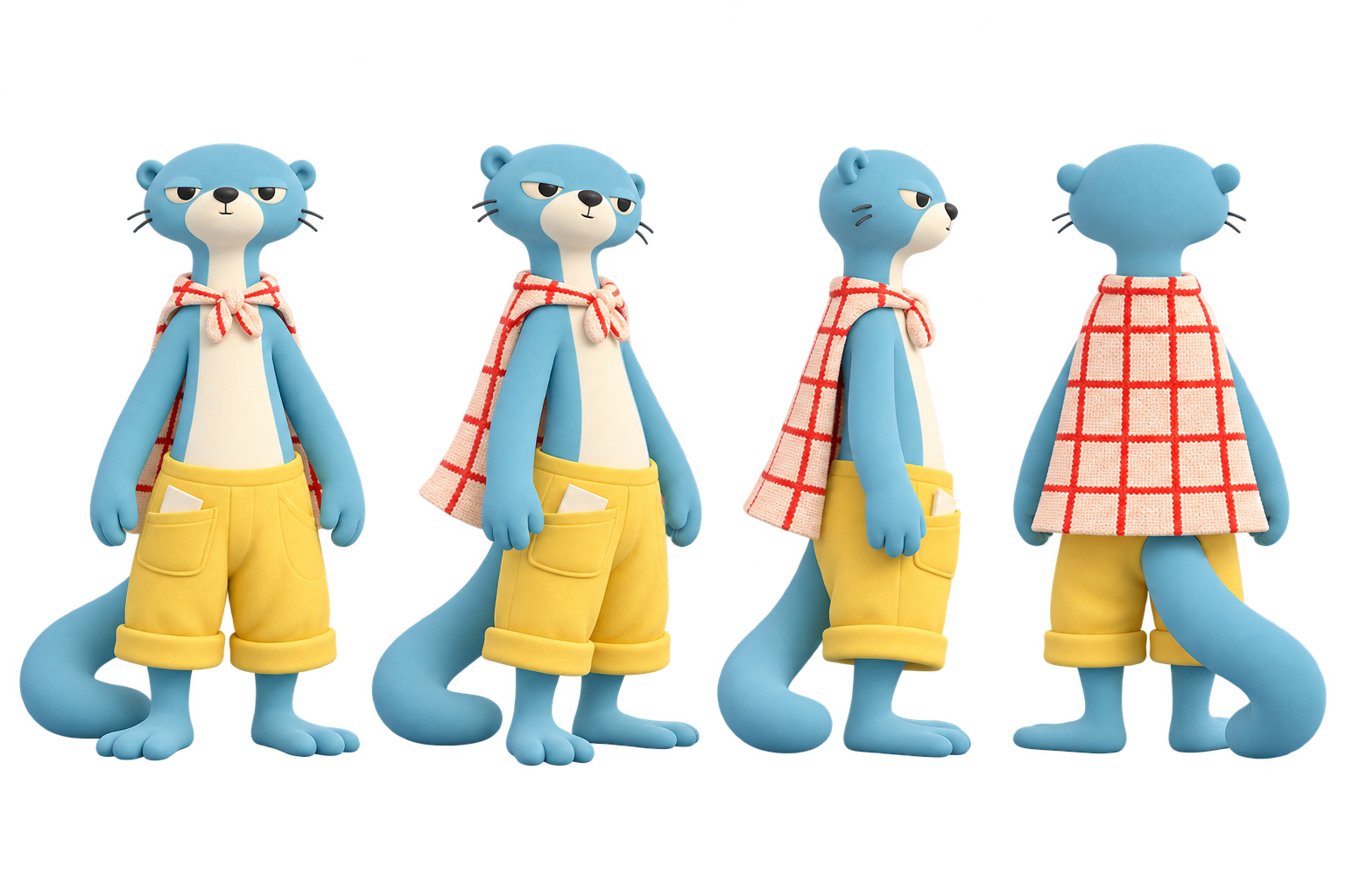 Twill four-view proposal; complete illustration, no atlas cells cropped.